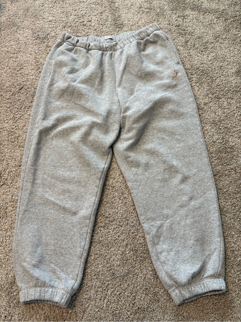 Peloton Light Gray Jogger Sweatpants with Elastic Waist
